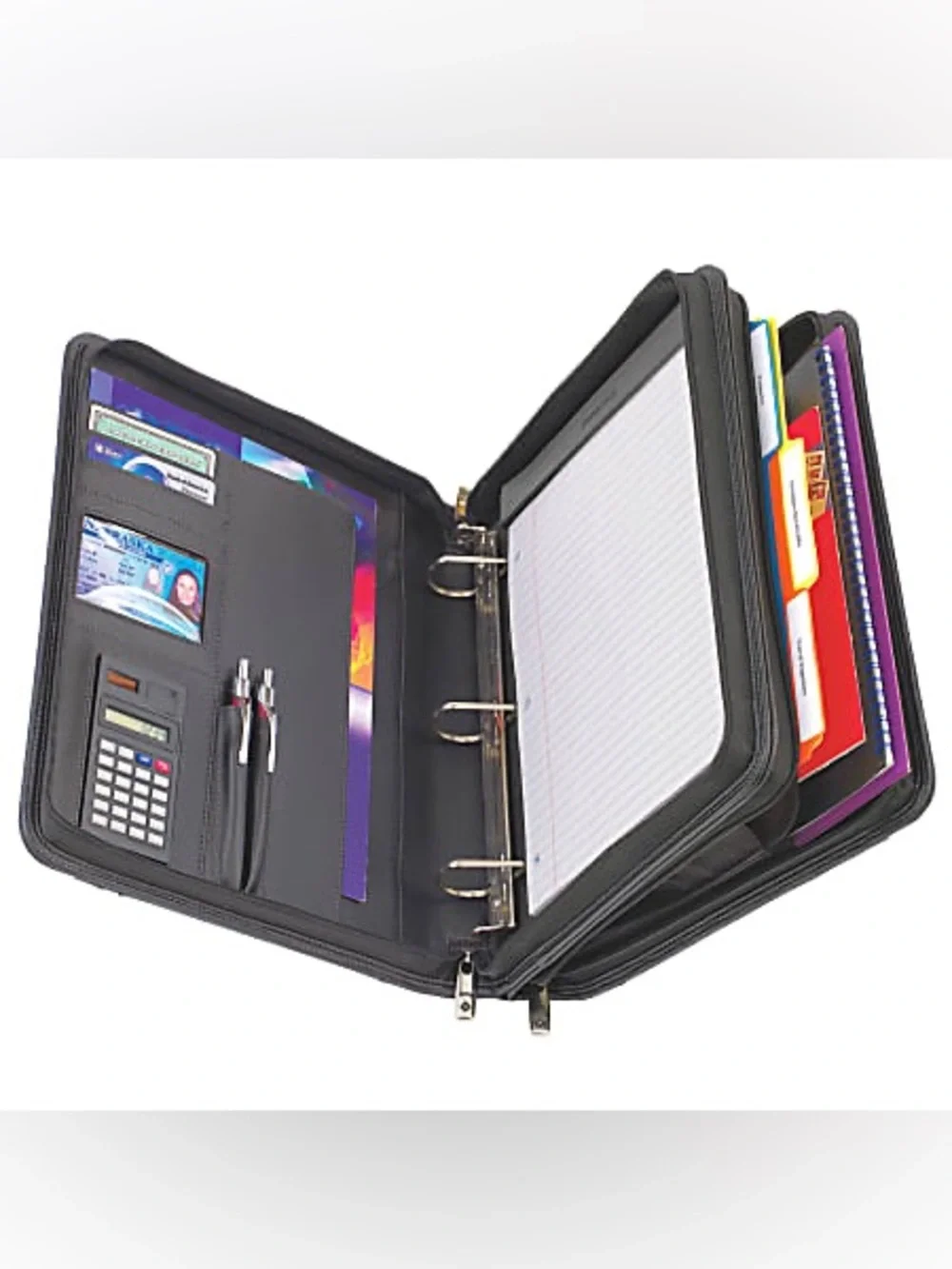 Men's Black samsonite padfolio with handles and strap